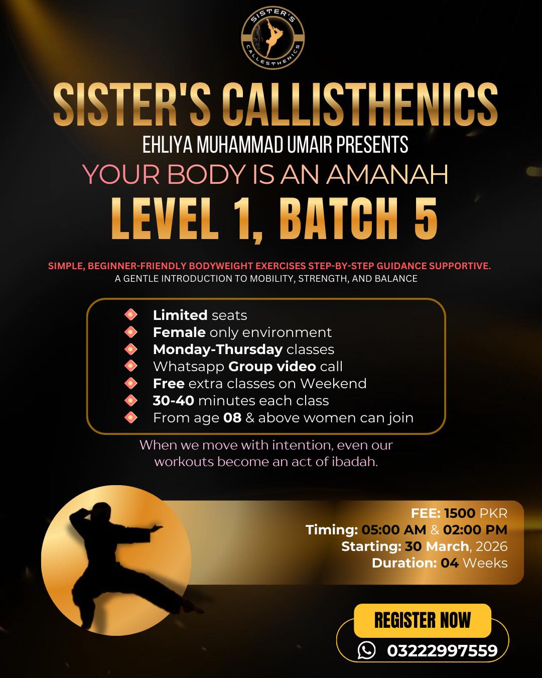 Foundation training at Sister's Callisthenics