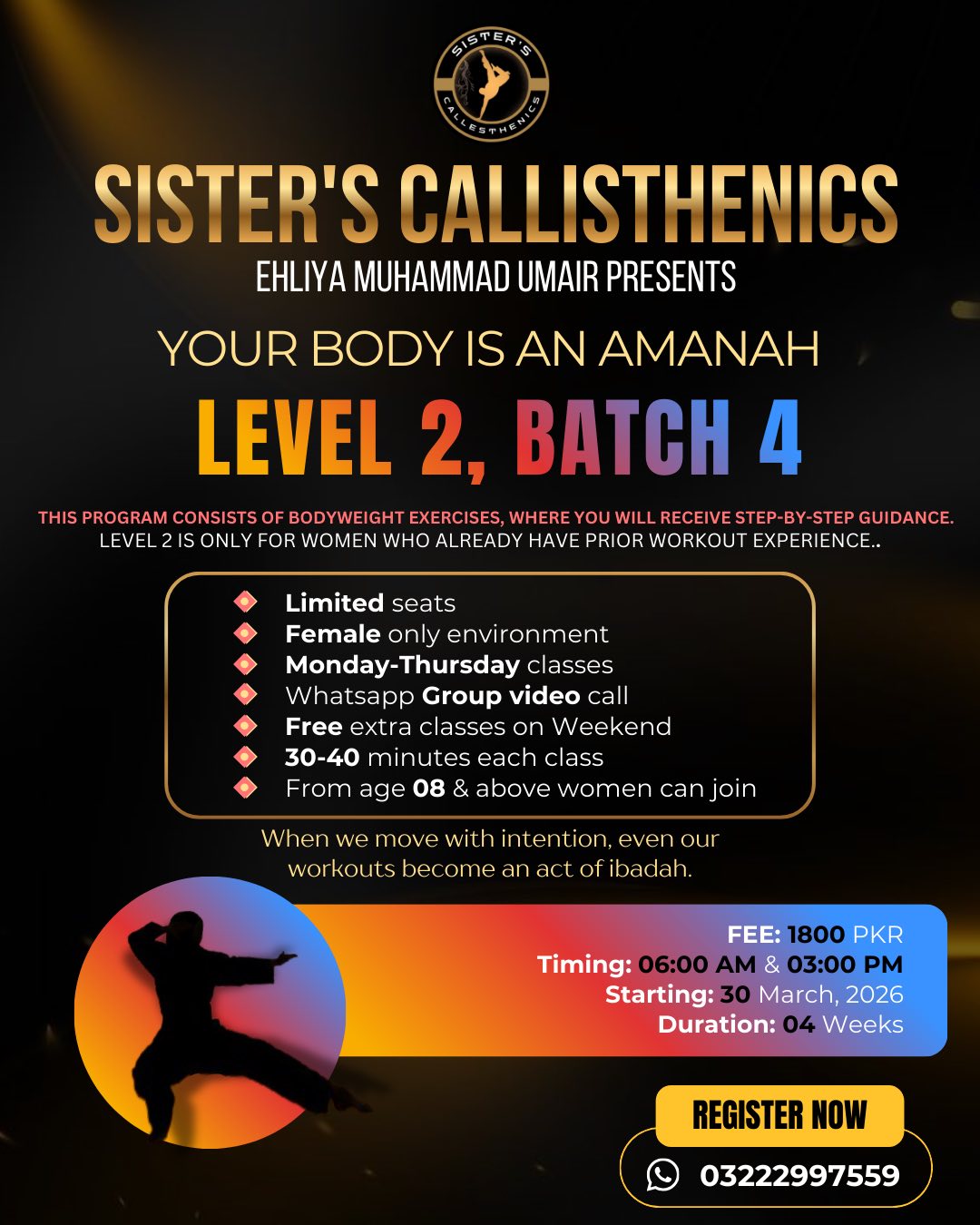 Sisters fitness academy session