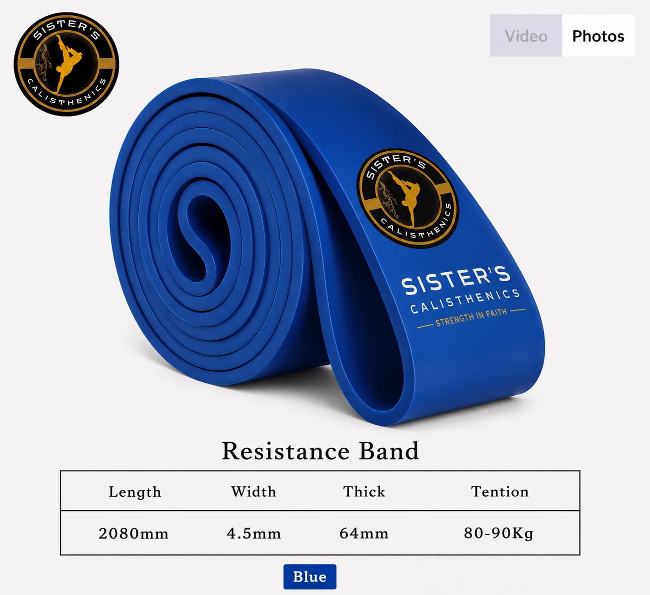 Heavy-Duty Resistance Band (Blue) 80–90 kg